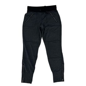 Athleta Farallon Athleisure Elastic Pull On Zipper Ankle Jogger Pants S Gray
